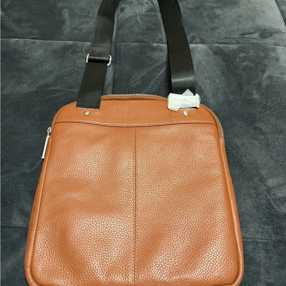 BLACKBOOK Brown Leather Crossbody Bag